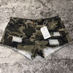 Camo Jean Shorts